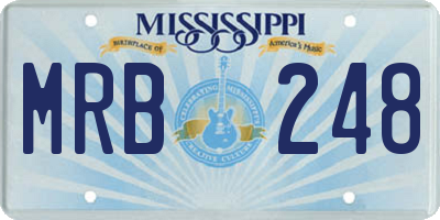MS license plate MRB248