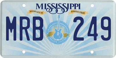 MS license plate MRB249