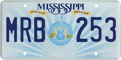 MS license plate MRB253