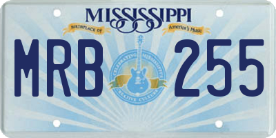 MS license plate MRB255