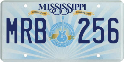 MS license plate MRB256