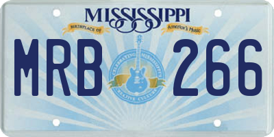 MS license plate MRB266