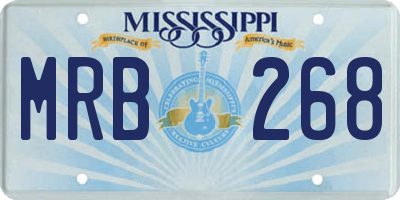 MS license plate MRB268