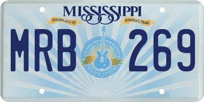 MS license plate MRB269