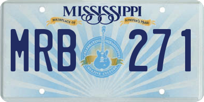 MS license plate MRB271