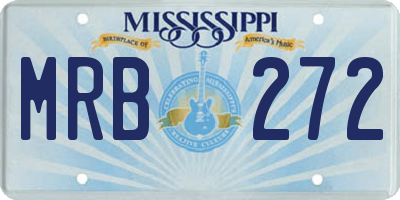 MS license plate MRB272