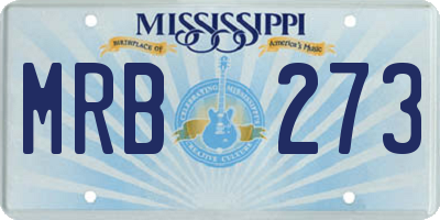 MS license plate MRB273