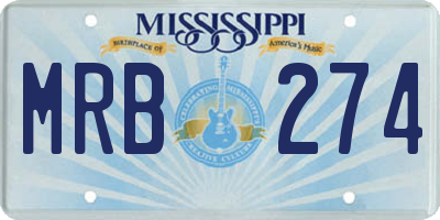 MS license plate MRB274