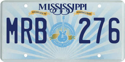 MS license plate MRB276