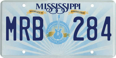 MS license plate MRB284