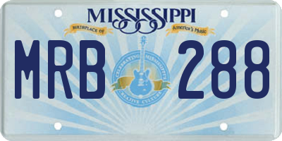 MS license plate MRB288