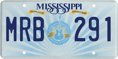 MS license plate MRB291