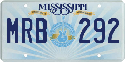 MS license plate MRB292