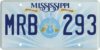 MS license plate MRB293