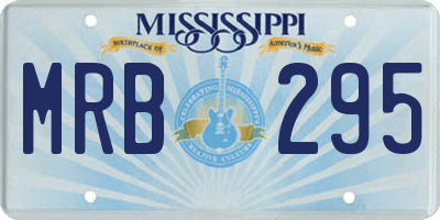 MS license plate MRB295