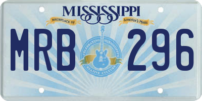 MS license plate MRB296
