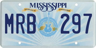 MS license plate MRB297