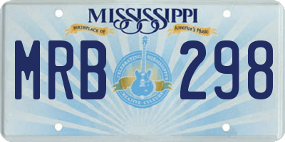 MS license plate MRB298