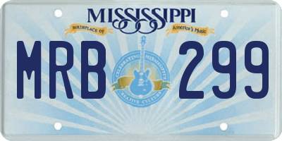 MS license plate MRB299