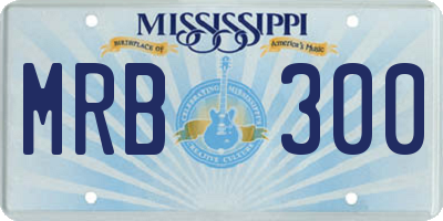 MS license plate MRB300