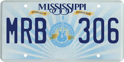 MS license plate MRB306