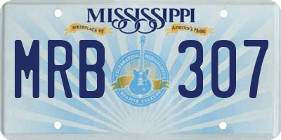 MS license plate MRB307