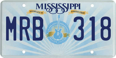 MS license plate MRB318