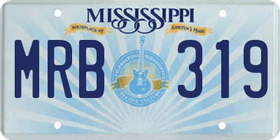 MS license plate MRB319