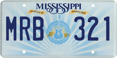 MS license plate MRB321