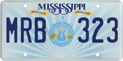 MS license plate MRB323