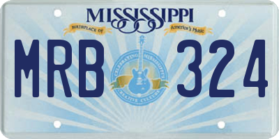MS license plate MRB324