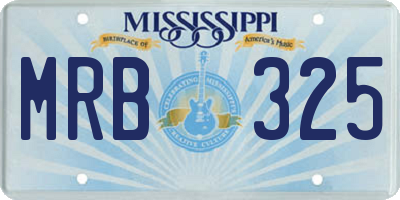 MS license plate MRB325