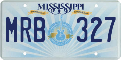 MS license plate MRB327