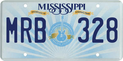 MS license plate MRB328
