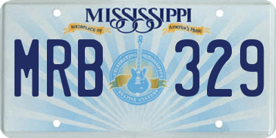 MS license plate MRB329