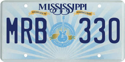 MS license plate MRB330