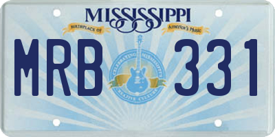 MS license plate MRB331