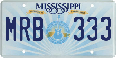 MS license plate MRB333