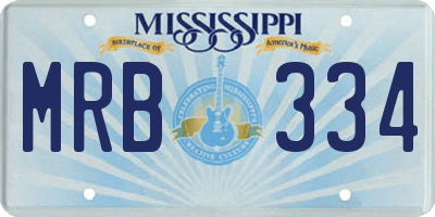 MS license plate MRB334