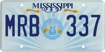 MS license plate MRB337