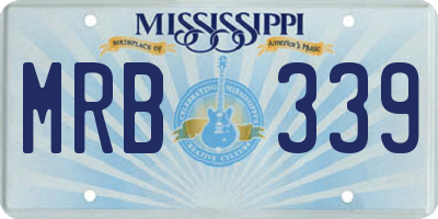 MS license plate MRB339