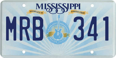 MS license plate MRB341
