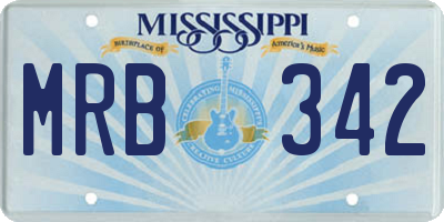 MS license plate MRB342