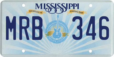 MS license plate MRB346