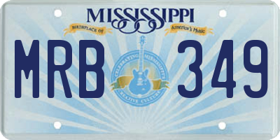 MS license plate MRB349
