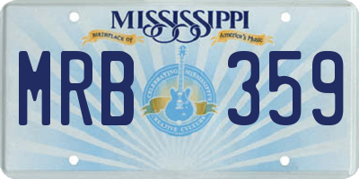 MS license plate MRB359
