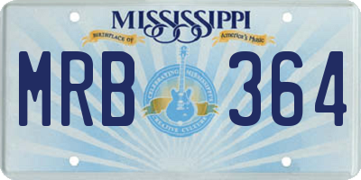 MS license plate MRB364
