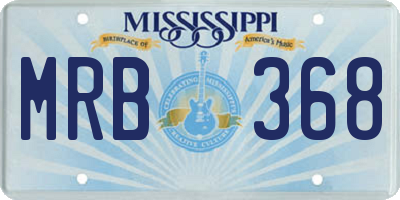 MS license plate MRB368