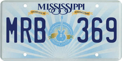 MS license plate MRB369