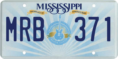 MS license plate MRB371
